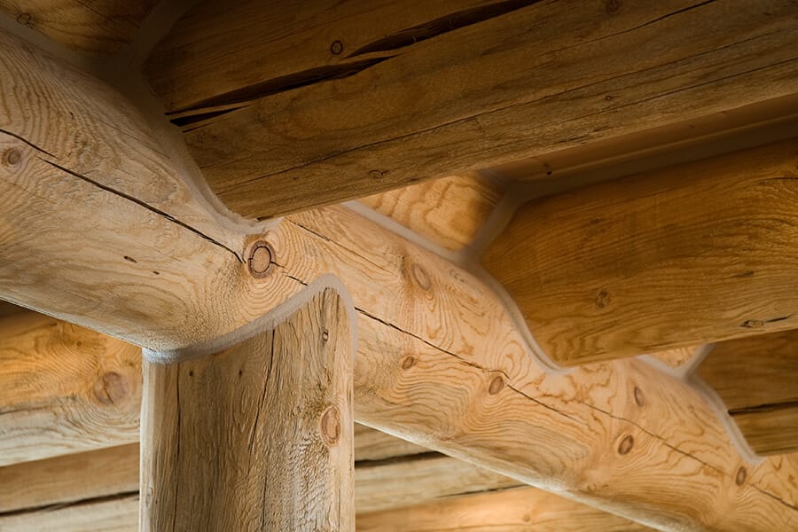 Milled Log Home Joinery Detail