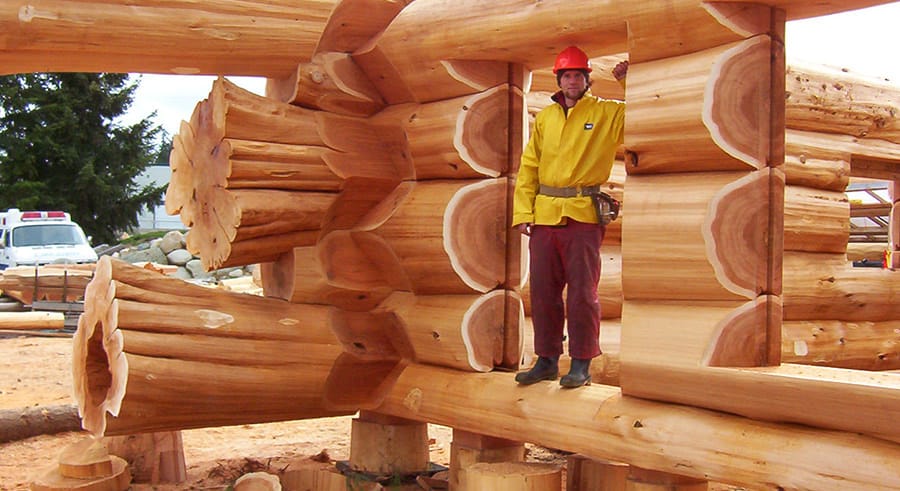 Western Red Cedar Flared Ends at Corners