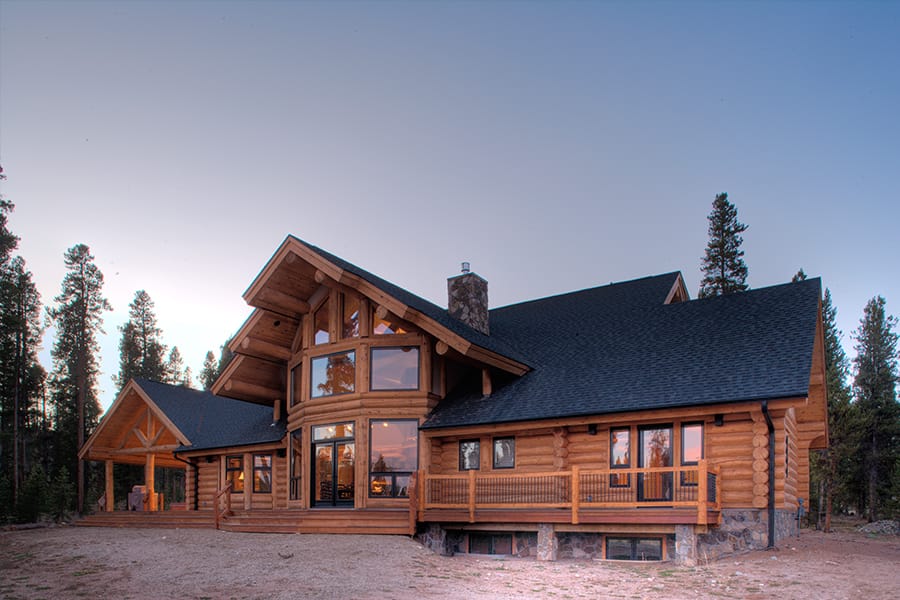 Milled Log Home Exterior