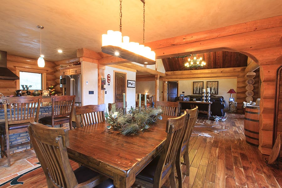 Dining room and kitchen