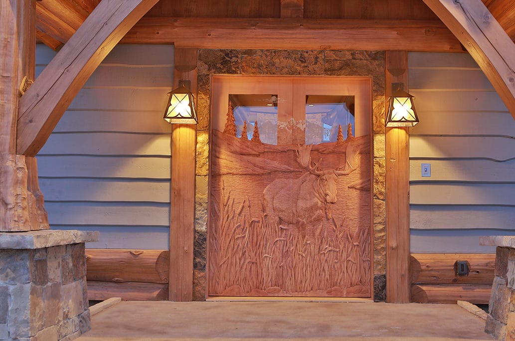 Hand Carved Wooden Doors Summit Log Timber Homes Hand Carved Wood Doors