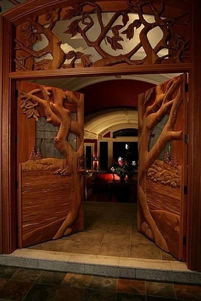 Hand Carved Wooden Doors