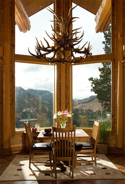 Dining room with a view