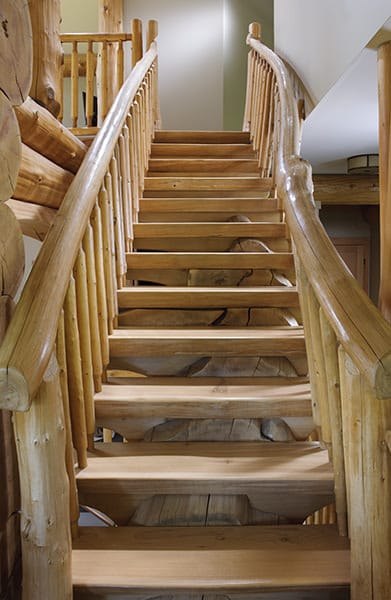 Staircase view looking up