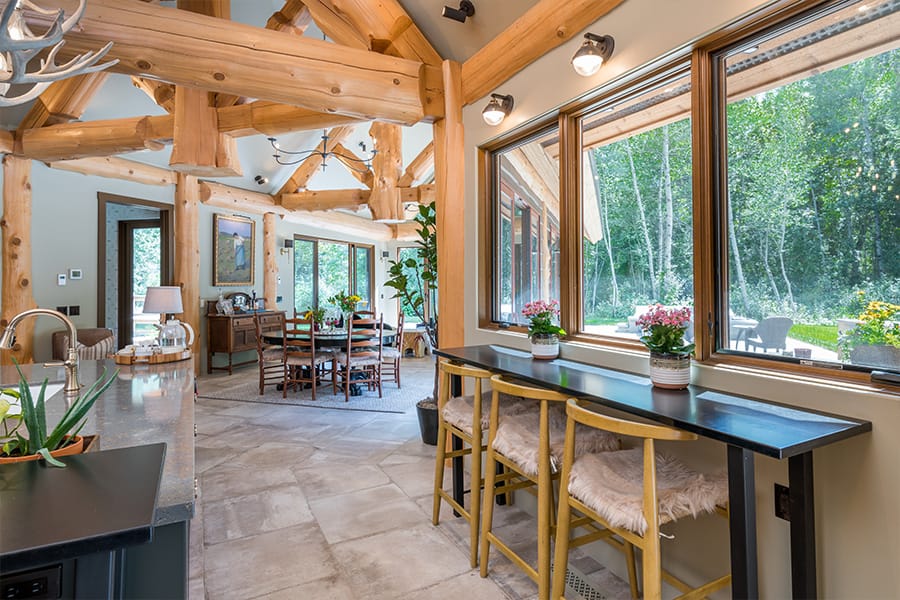 Kitchen and dining area